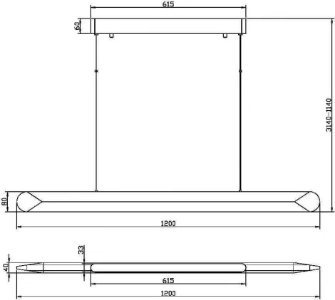Подвесной светильник Maytoni Motion MOD276PL-L40B3K (LED, 220V, на проводе)