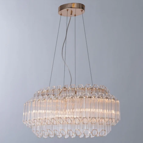 Подвесная люстра Arte Lamp Jastin A2848SP-5GO (220V, хрусталь, на тросе, круглые)