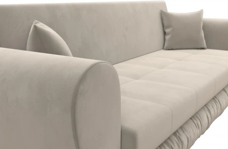 Диван-книжка Лига-045 (Бежевый/Микровельвет) Лига Диванов арт.122330