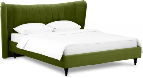 Кровать Queen II Agata L ОГОГО (арт.574739), (Ткань/Зеленый)