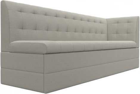 Диван кухонный Бриз с углом справа (Бежевый/Рогожка) Лига Диванов арт.122434