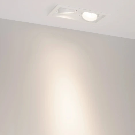 Встраиваемый светильник светодиодный MS-VORTEX-BUILT-S210x117-2x20W Day4000 (WH-WH, 20 deg, 230V) (Arlight, IP20 Металл) 057769