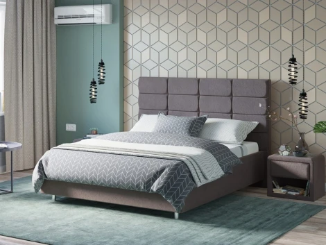 PROxSON Кровать Shapy без основания (Ткань: Велюр Monopoly Капучино (297)) 160x190