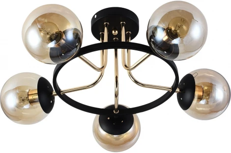 Потолочная люстра Reluce 01344-0.3-05 BK+FGD (220V, шар)