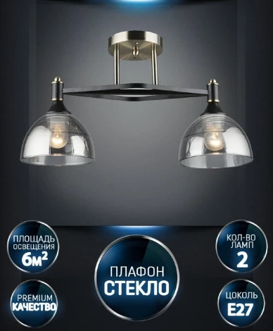 Потолочная люстра Wedo Light Giordzhi WD3620/2C-AB-BK-SMK