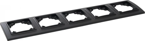 Рамка на 5 постов (черный) Stekker Эрна 39622