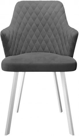 Стул DikLine 245 поворотный, C56 серый, ножки белые