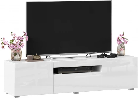 Тумба ТВ Бруклин, 1500 белый глянец, Любимый дом