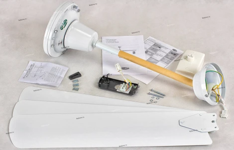 Вентилятор потолочный с настенным регулятором Dreamfan Simple, 3 лопасти, белый