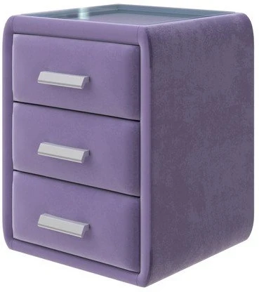 PROxSON Тумба Soft Mebel (Ткань: Велюр Shaggy Plum) 51x48