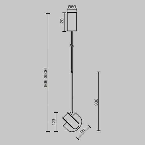 Подвесной светильник светодиодный Maytoni Levix MOD459PL-L7BSK