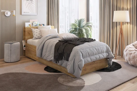 Каркас кровати Юниор 90х200 см Mebelson (Дуб золотой) арт.SMU-02.2553