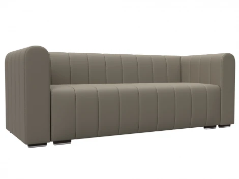 Диван прямой Лига-073 (ДСП,Фанера/Пластик/Экокожа/Бежевый) Лига Диванов 129990