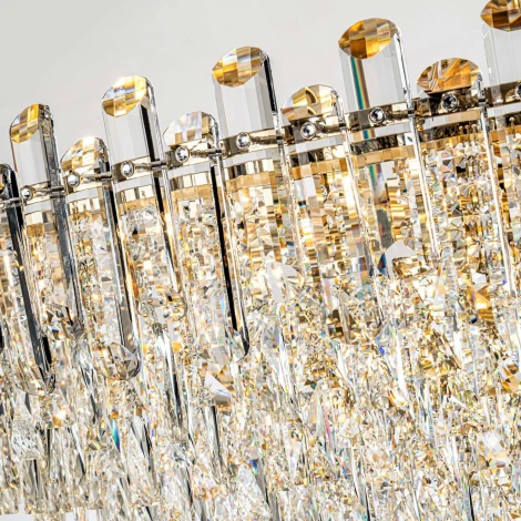 Подвесная люстра хрустальная Modelux ML.7088.1200R GD