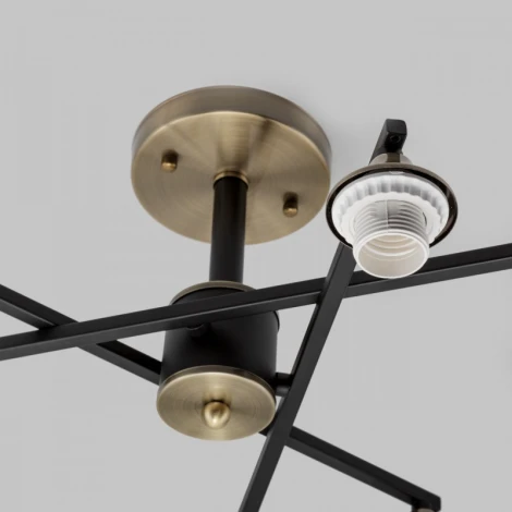 Потолочная люстра на штанге Imex MD.4212-6-S-BK+AB