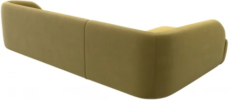 Диван угловой Лига-041 левый угол (Желтый/Микровельвет) Лига Диванов арт.122184L