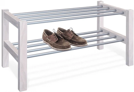 Полка для обуви Альберо SHT-SR9 беленый/алюм.металлик Sheffilton 0532115101