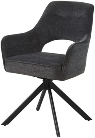 Стул GUARA 180 град. поворот. цвет бежево-белый RAVEN 22 / черный каркас, ®DISAUR