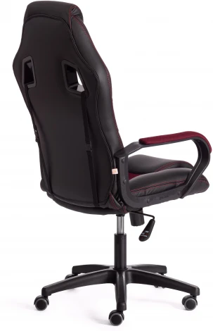 Кресло DRIVER (22) (Искусственная кожа,Ткань /Черный,Бордовый)