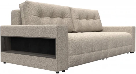 Диван прямой с полками Лига-053 НПБ Лига Диванов (Велюр) арт.128904