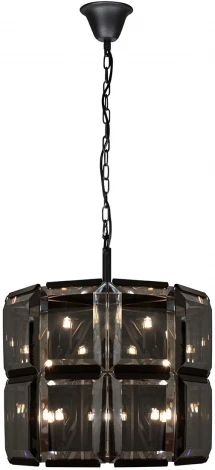 Подвесная люстра iLamp Panorama 10490-5+5P BK (220V, на цепи, круглые)