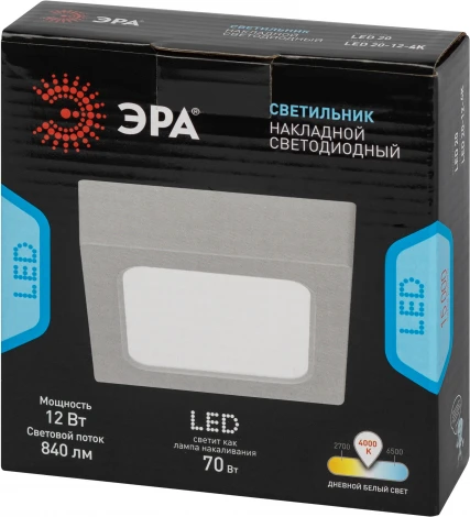 Точечный светильник светодиодный ЭРА LED 20-12-4K (220V, IP40)
