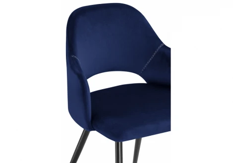 Обеденный стул на металлокаркасе Woodville Konor dark blue / black 11952