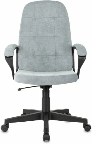 Кресло руководителя Бюрократ CH 002 Fabric серо-голубой Light-28 крестов. пластик
