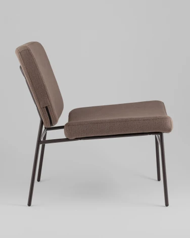Кресло Stool Group Эбигейл велюр коричневый, каркас серо-коричневый УТ000041983