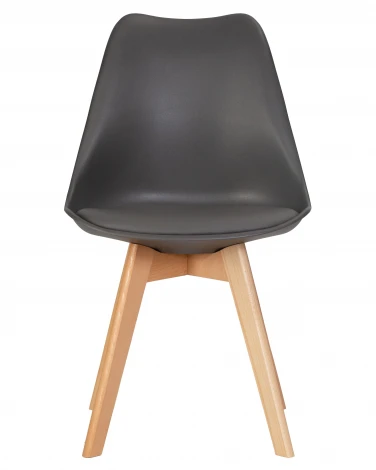 Набор 4 шт стул обеденный DOBRIN JERRY SOFT (ножки светлый бук, цвет сиденья темно-серый (G-04))