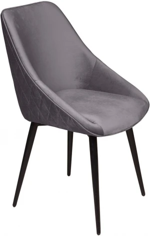 Стул Neo ромб, поворотный на 90 градусов, функция возврата, антишум, бархат серый 27/опора конус Top Concept арт.22055