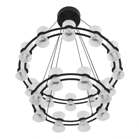 Люстра подвесная Lumion Vinora 8341/70L черный/прозрачный металл/акрил LED 70W 3000K 220V VINORA