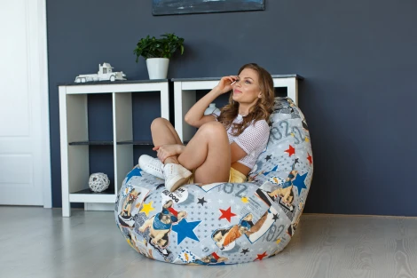 Кресло мешок Dreambag Груша Бульдоги (L, Классический) 5007311