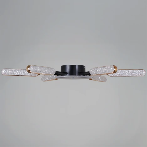 Потолочная люстра светодиодная с пультом с регулировкой цветовой температуры и яркости Reluce 08290-0.3-06 BK+GD