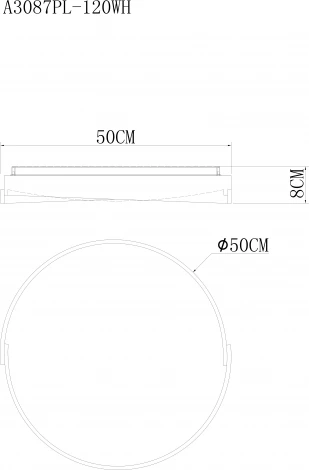Потолочный светильник круглый Arte Lamp A3087PL-120WH (LED, 220V, круглые)