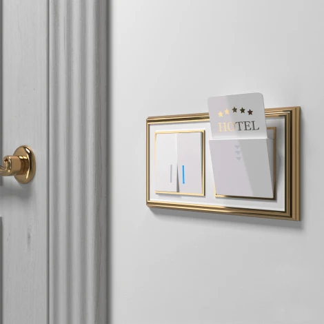 Рамка на 2 поста (золото/белый) W0021329 (a051212)