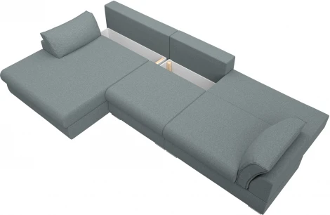 Диван угловой Пекин Long угол левый Лига Диванов (Рогожка) арт.122941L