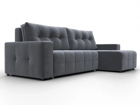 Диван угловой Лига-122 угол универсальный (ДСП,Брус,Велюр/Серый) Лига Диванов 137605