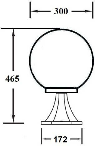 Наземный фонарь Oasis Light GLOBO L 88204L SB1 Bl (220V, шар, IP44)