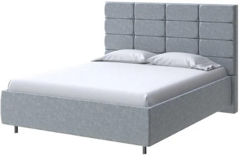 PROxSON Кровать Shapy без основания (Ткань: Велюр Gratta 3 Утренний туман) 80x190