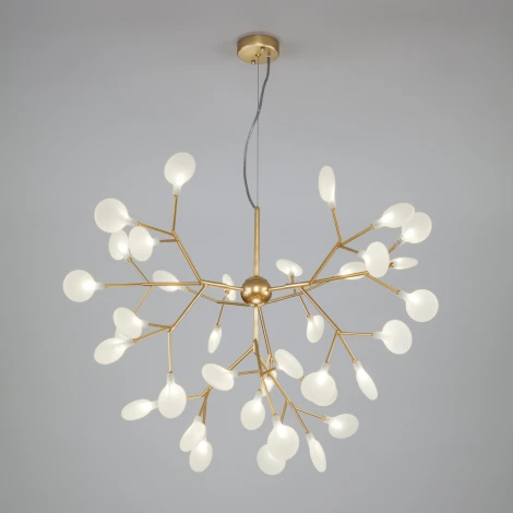 Подвесная люстра Wi-Fi Bogate's Foglia 342 Smart (220V, управление смартфоном, голосовое управление, умный дом - Minimir Home, Алиса, Маруся, Салют, на тросе, лепестки)