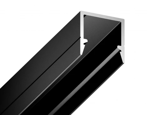 Алюминиевый профиль накладной 10*10 для светодиодной ленты до 8мм Ambrella Alum Profile GP1650BK