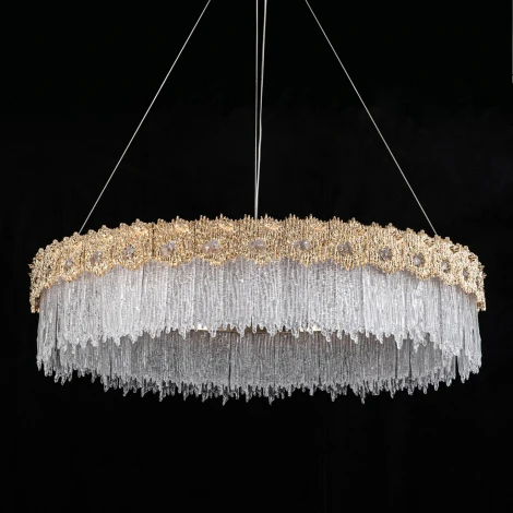 Подвесная люстра светодиодная хрустальная Modelux MODELUX ML.6028.800 GD