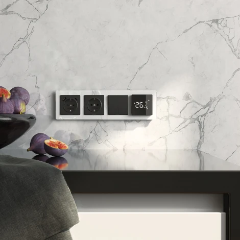 Рамка на 4 поста Acrylic (белый) Werkel W0042701 (a062131)