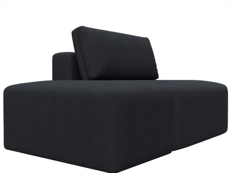 Модули диван и пуф Лига-060 НПБ (ЛДСП,Брус,Фанера,Замша/Темно-серый) Лига Диванов 129597