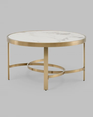 Журнальный столик Адриана 80*80 см светлая керамика Stool Group арт.УТ000041494