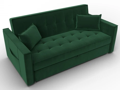 Диван прямой Лига-104 (160) (ЛДСП,Брус,Фанера,Велюр/Зеленый) Лига Диванов 134886