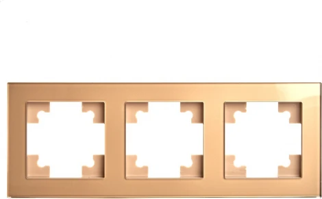 Рамка на 3 поста (золото) Stekker Катрин 49036