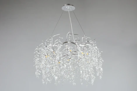 Подвесная люстра Aployt Gertunia APL.847.13.13 (220V, хрусталь, на тросе, листья, ветки)