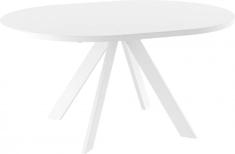 Стол МАМАДОМА Рондо D120, Белый Маттелюкс/Белый